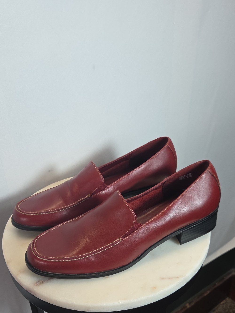 Mootsie Tootsies Womens Leather Loafers In Red Size 9.5